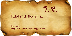 Tibád Noémi névjegykártya